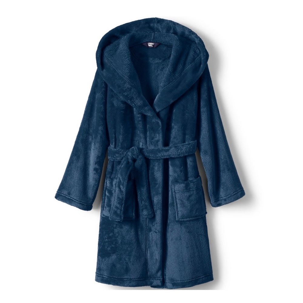 LANDS’ END Kids Fleece Hooded Robe